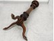 Bassinet mahogany tripod column carved acanthus leaves nineteenth century