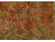 Screen 4 leaves leather Cordoba embossed gilded hunting scenes foliage nineteenth
