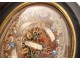 Reliquary oval paperolle Saints Rose of Viterbo Crescentius reliquary 19th