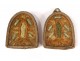 Reliquary double paperolle Saints Agnus dei Relics Modest reliquary 19th