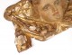 Sculpture angel wood carved gilded polychrome angel chert eighteenth