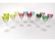 12 Roemers crystal wine glasses Saint-Louis color model Tommy twentieth