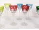 12 Roemers crystal wine glasses Saint-Louis color model Tommy twentieth