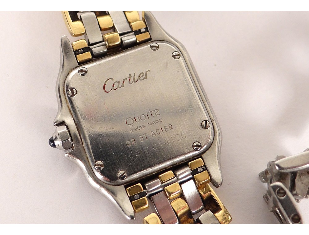 cartier quartz swiss made or et acier