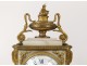 Pendulum Louis XVI gilt bronze white gold knots Napoleon III clock nineteenth