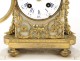 Pendulum Louis XVI gilt bronze white gold knots Napoleon III clock nineteenth