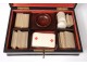 Box game wood marquetry chips mother of pearl Vervelle Elder Napoleon III nineteenth