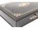 Box game wood marquetry chips mother of pearl Vervelle Elder Napoleon III nineteenth