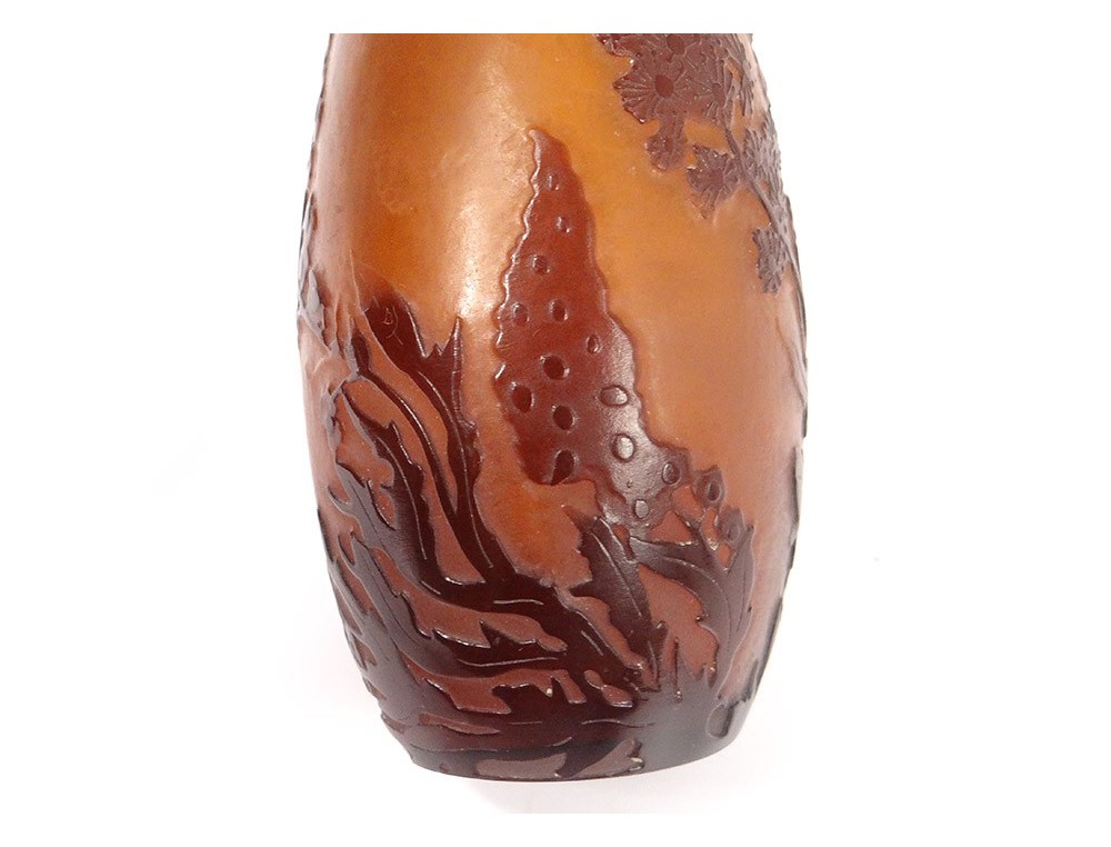 Vase Soliflore Art Nouveau En Chêne Massif 25 Cm Fait Main