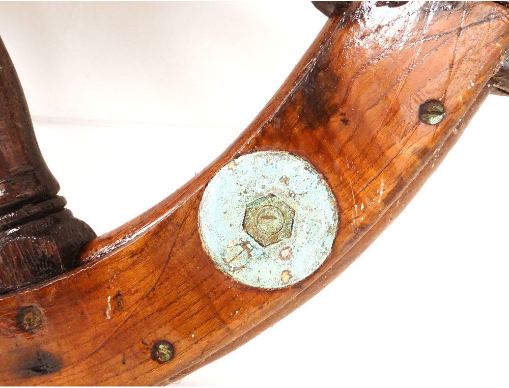 Barre à roue de navire - bois - 45cm - Style antique