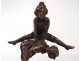 Small bronze sculpture Alfred Barye Children son leapfrog nineteenth century