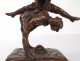 Small bronze sculpture Alfred Barye Children son leapfrog nineteenth century