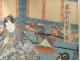 Japanese print Ukiyo-e Kunisada Utagawa Toyoshi III nineteenth samourai Oiran