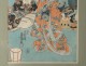 Japanese print Ukiyo-e Kunisada Utagawa Toyoshi III nineteenth samourai Oiran