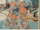 Japanese print Ukiyo-e Kunisada Utagawa Toyoshi III nineteenth samourai Oiran