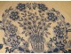 Tapestry small dots trim armchair seat bouquet pink flowers twentieth