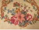 Tapestry small dots trim armchair seat bouquet pink flowers twentieth