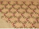 Tapestry small dots trim armchair seat bouquet pink flowers twentieth