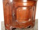 Corner cabinet to hang Louis XV walnut shelves carved eighteenth century