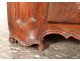 Corner cabinet to hang Louis XV walnut shelves carved eighteenth century