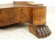 Restoration console walnut gray marble Sainte-Anne feet claws nineteenth