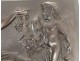 Ebonite bas-relief sculpture antique woman vestal angelot Napoleon III 19th