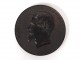 Medallion bas-relief ebonite portrait Emperor Napoleon III nineteenth sculpture