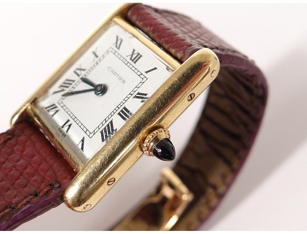 cartier ladies 18k gold watch