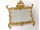 Gilded bronze frame rock mirror ice foliage Napoleon III nineteenth frame