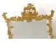 Gilded bronze frame rock mirror ice foliage Napoleon III nineteenth frame