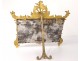 Gilded bronze frame rock mirror ice foliage Napoleon III nineteenth frame