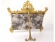 Gilded bronze frame rock mirror ice foliage Napoleon III nineteenth frame