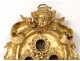 Reliquary frame carved wood gilded head cherub reliquary eighteenth century