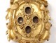 Reliquary frame carved wood gilded head cherub reliquary eighteenth century