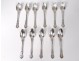 11 teaspoons sterling silver Minerva goldsmith Cottat 286gr silver nineteenth