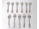 11 teaspoons sterling silver Minerva goldsmith Cottat 286gr silver nineteenth