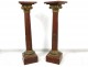Pair columns saddles red marble cherry capitals gilded bronze nineteenth