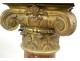 Pair columns saddles red marble cherry capitals gilded bronze nineteenth