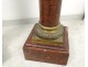 Pair columns saddles red marble cherry capitals gilded bronze nineteenth