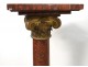 Pair columns saddles red marble cherry capitals gilded bronze nineteenth