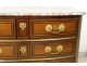 Louis XIV commode marquetry satin wood marble breche gilded bronze eighteenth