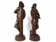 Pair large sculptures Carrier-Belleuse Columbus Anchor nineteenth century