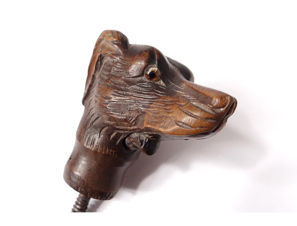 CASQUE DE PLONGÉE nautique en laiton poignée de tête canne en bois de