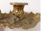 Candlestick handmade gilded bronze leaves Napoleon III candlestick nineteenth