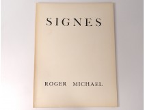 Poem Signs Roger Michael engraving René Demeurisse Paris 1958 n ° 2 twentieth