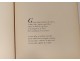 Poem Signs Roger Michael engraving René Demeurisse Paris 1958 n ° 2 twentieth