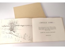 Doulce Loire texts 6 etchings original drawing Jacques Deschamps 1972 n ° 11