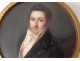 Round box miniature portrait noble man Chasselat solid gold 1809 nineteenth