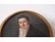 Round box miniature portrait noble man Chasselat solid gold 1809 nineteenth