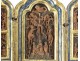 Triptych lime carved scenes Passion Christ crucifixion Germany XVII